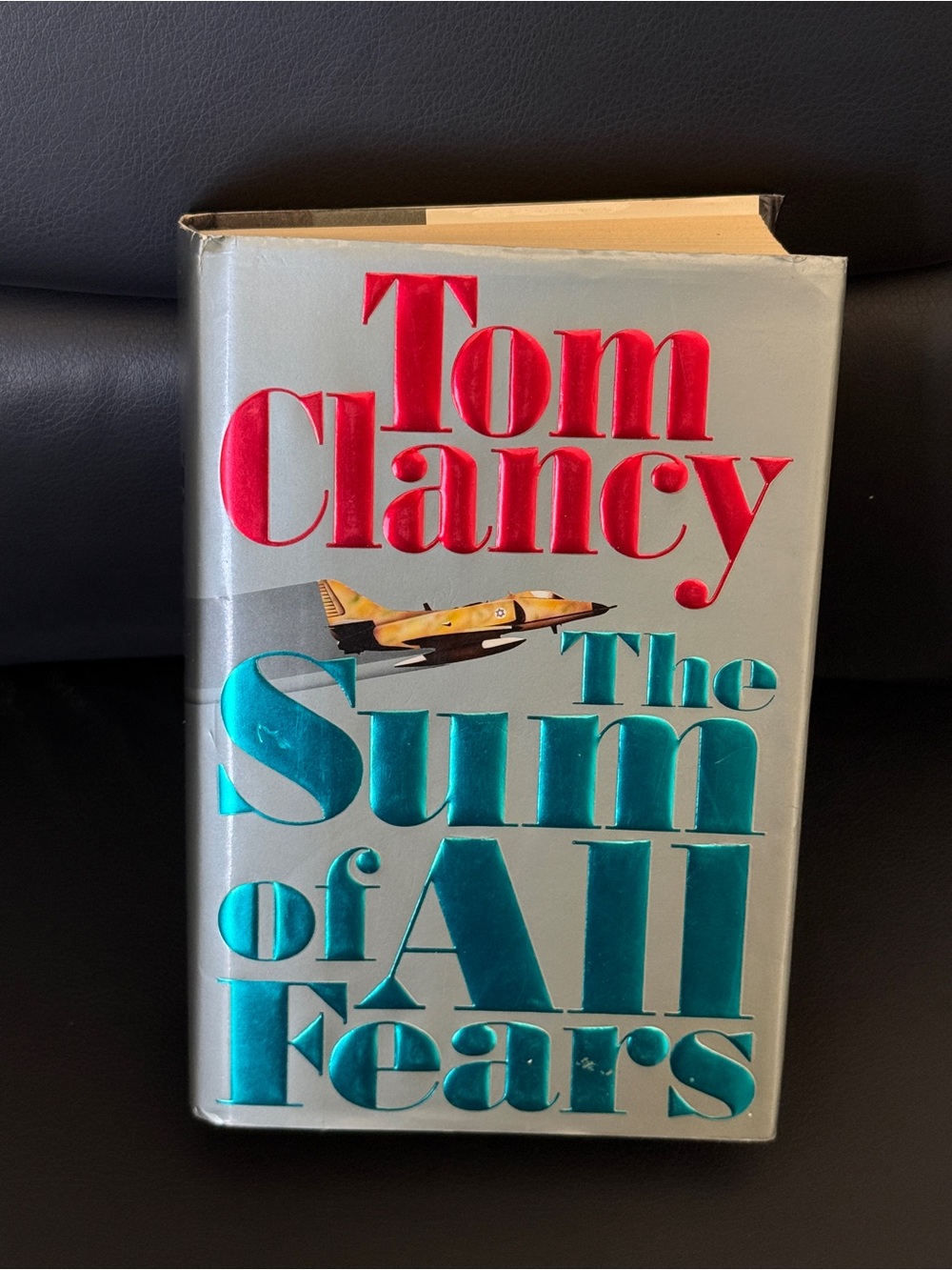 The Sum of All Fears Hardcover Art Print — Silver with Red & Teal Accents